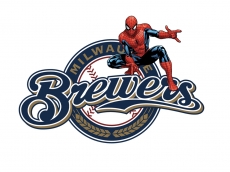 Milwaukee Brewers Spider Man Logo heat sticker