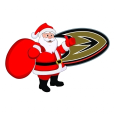 Anaheim Ducks Santa Claus Logo heat sticker