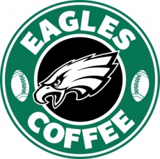 Philadelphia Eagles starbucks coffee logo heat sticker