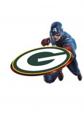 Green Bay Packers Captain America Logo heat sticker