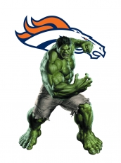 Denver Broncos Hulk Logo heat sticker