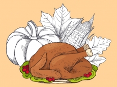 Thanksgiving Day Logo 38 heat sticker