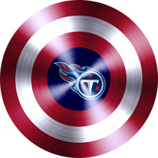 Captain American Shield With Tennessee Titans Logo heat sticker