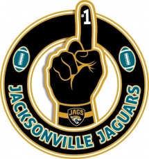 Number One Hand Jacksonville Jaguars logo heat sticker