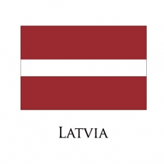 Latvia flag logo heat sticker