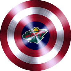Captain American Shield With Minnesota Wild Logo custom vinyl decal