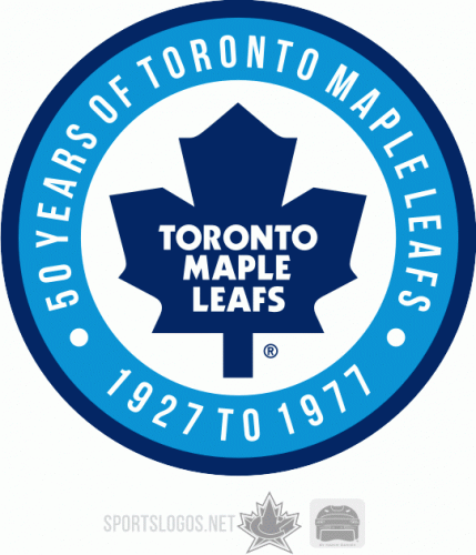 Toronto Maple Leafs 1976 77 Anniversary Logo 02 heat sticker