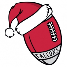 Atlanta Falcons Football Christmas hat logo heat sticker