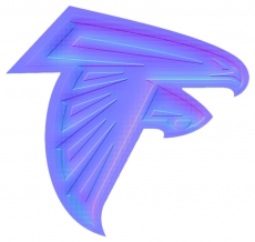 Atlanta Falcons Colorful Embossed Logo custom vinyl decal