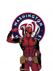 Washington Nationals Deadpool Logo custom vinyl decal