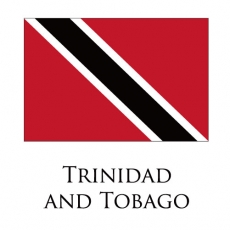 Trinidad and Tobago flag logo heat sticker