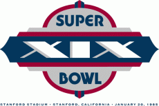 Super Bowl XIX Logo heat sticker