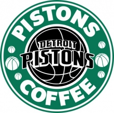 Detroit Pistons Starbucks Coffee Logo custom vinyl decal