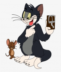 Tom and Jerry Logo 05 heat sticker