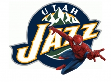 Utah Jazz Spider Man Logo heat sticker