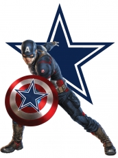 Dallas Cowboys Captain America Logo custom vinyl decal