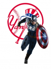 New York Yankees Captain America Logo heat sticker