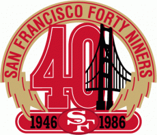 San Francisco 49ers 1986 Anniversary Logo heat sticker
