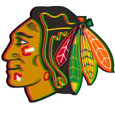 Phantom Chicago Blackhawks logo heat sticker