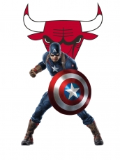 Chicago Bulls Captain America Logo custom vinyl decal