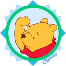 Disney Pooh Logo 12 heat sticker