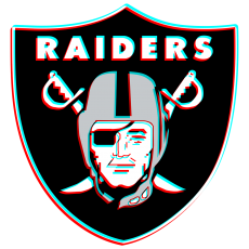 Phantom Oakland Raiders logo heat sticker