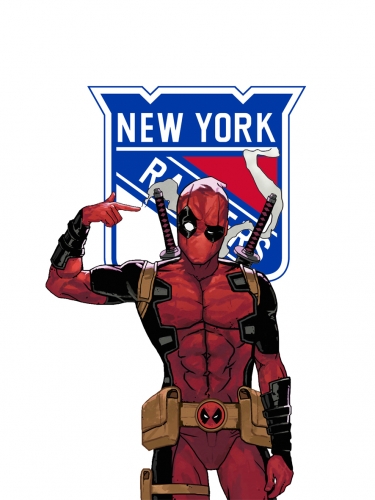 New York Rangers Deadpool Logo custom vinyl decal