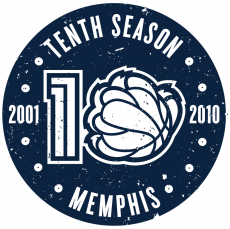 Memphis Grizzlies 2010-2011 Anniversary Logo heat sticker