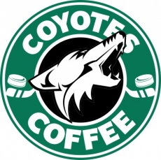 Arizona Coyotes Starbucks Coffee Logo heat sticker