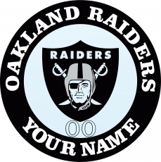 Oakland Raiders Customized Logo heat sticker