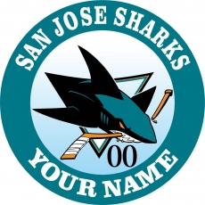 San Jose Sharks Customized Logo heat sticker