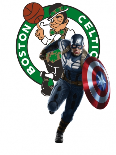 Boston Celtics Captain America Logo custom vinyl decal