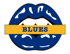 St. Louis Blues Lips Logo heat sticker