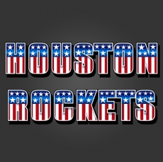 Houston Rockets American Captain Logo heat sticker