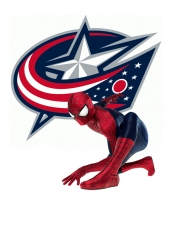 Columbus Blue Jackets Spider Man Logo heat sticker