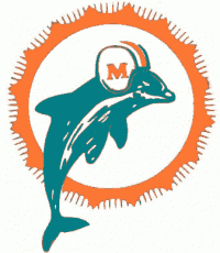 Miami Dolphins 1966-1973 Primary Logo heat sticker
