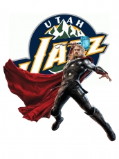 Utah Jazz Thor Logo heat sticker
