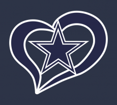 Dallas Cowboys Heart Logo heat sticker