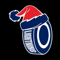tampa bay lightning Hockey ball Christmas hat logo heat sticker