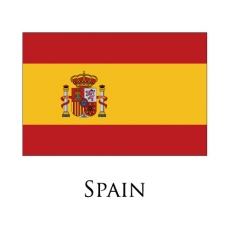 Spain flag logo heat sticker