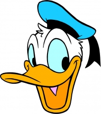 Donald Duck Logo 49 heat sticker