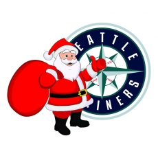 Seattle Mariners Santa Claus Logo heat sticker