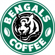 Cincinnati Bengals starbucks coffee logo heat sticker