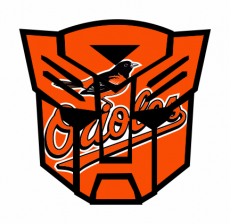 Autobots Baltimore Orioles logo custom vinyl decal