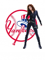 New York Yankees Black Widow Logo heat sticker