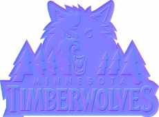Minnesota Timberwolves Colorful Embossed Logo custom vinyl decal
