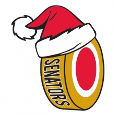 Ottawa Senators Hockey ball Christmas hat logo custom vinyl decal