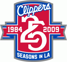 Los Angeles Clippers 2008-2009 Anniversary Logo heat sticker
