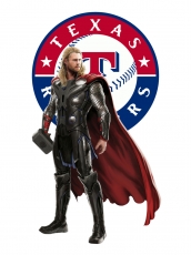 Texas Rangers Thor Logo heat sticker