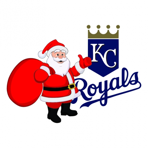 Kansas City Royals Santa Claus Logo heat sticker